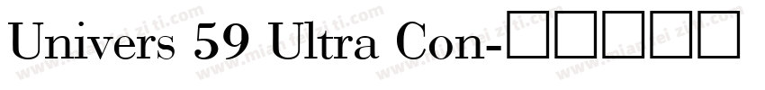 Univers 59 Ultra Con字体转换
